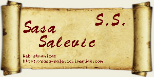 Saša Salević vizit kartica